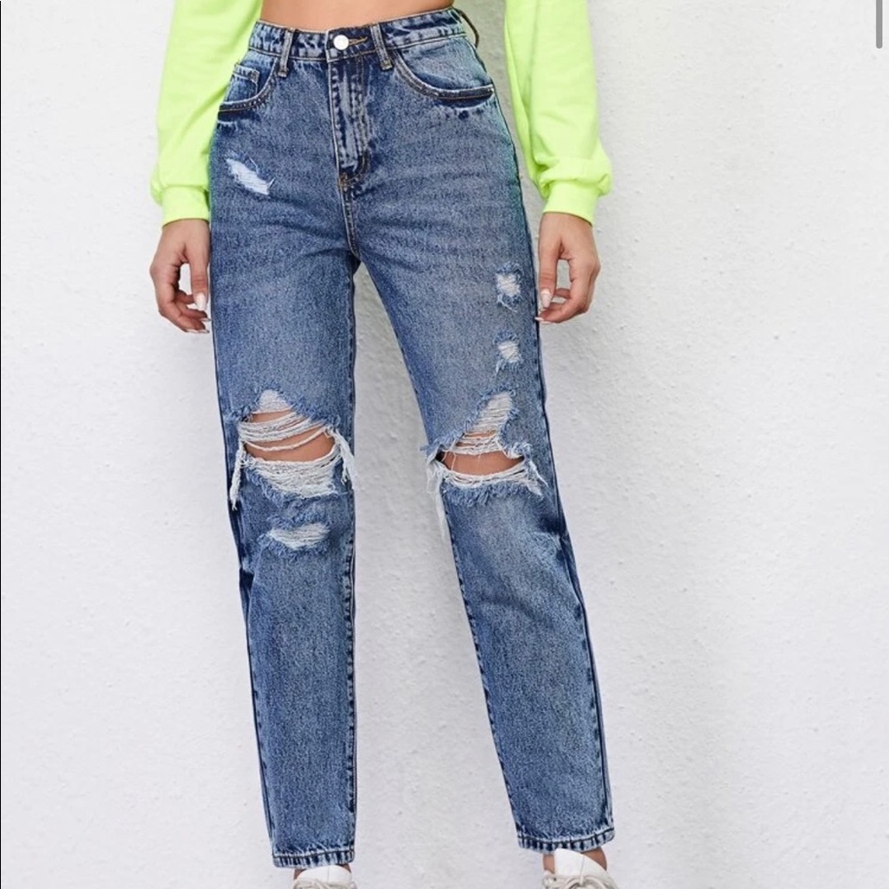 High waisted mom jeans